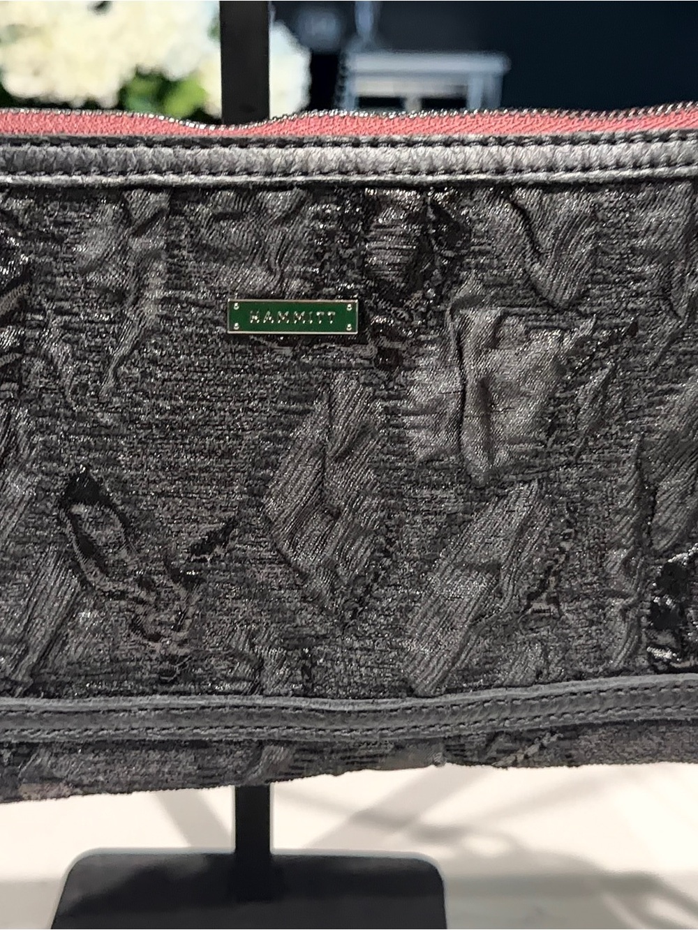 Hammitt Black Textured Clutch with Chain Strap - Picture 8 of 8